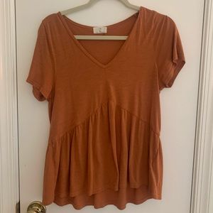 Anthropologie t.la Burnt Orange Top
